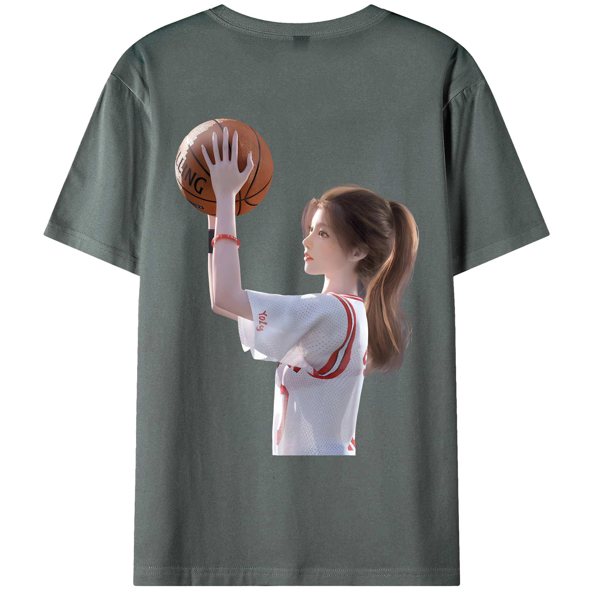 （画像用） SLAM DUNK／スラムダンク 綿100％ メンズ半袖Tシャツ（バックプリント） 通気性